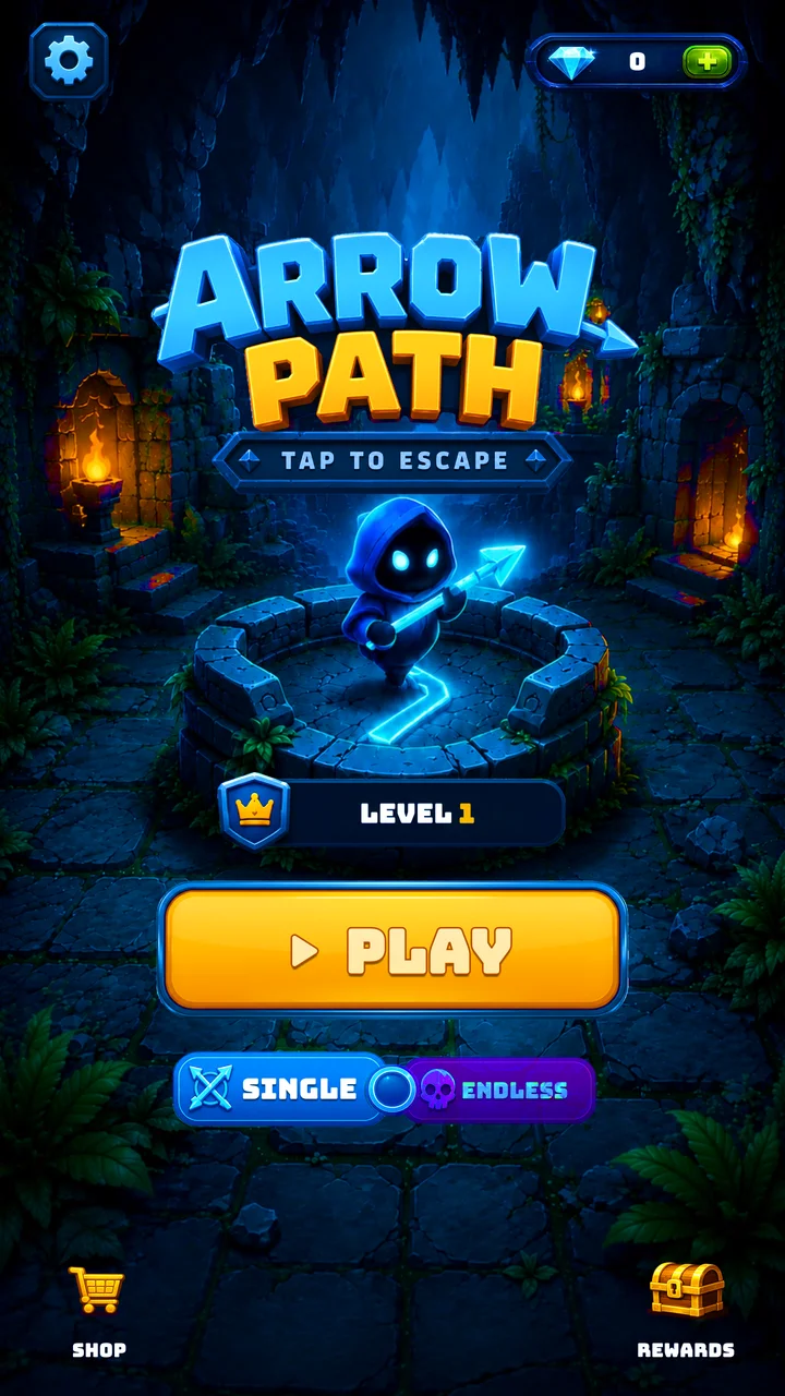 Arrow Path - Tap To Escape Ekranı - menu.png